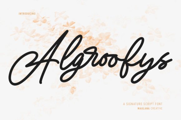 Algroofys: A Modern Script Handwritten Font for Real Branding Work