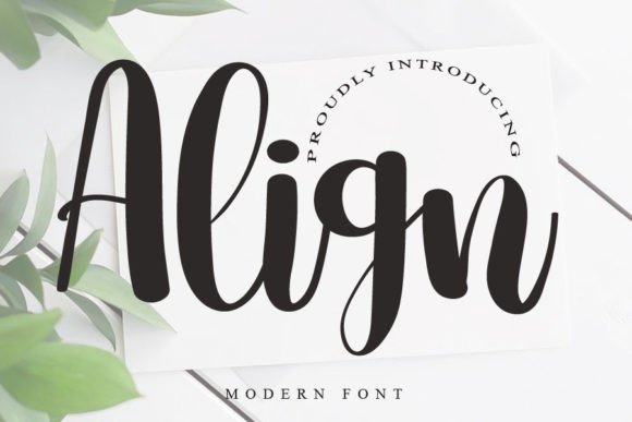 Align: A Modern Script Handwritten Font for Elegant Editorial Design