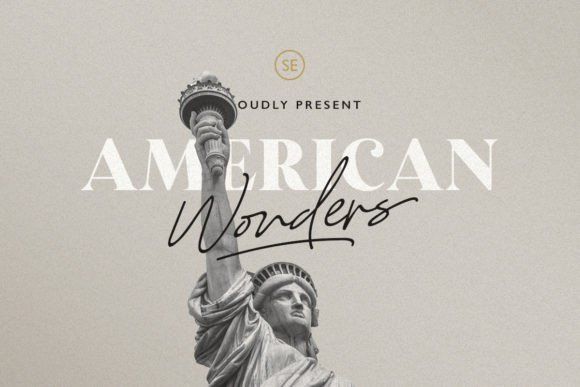 American Wonders: A Signature Script + Bold Serif Font Pair for Digital Brands