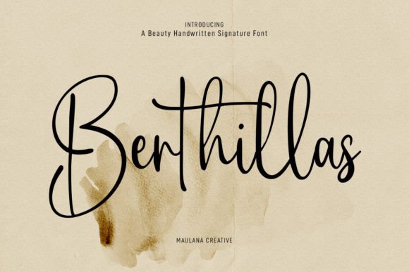 Berthillas Script Font for Elegant Branding