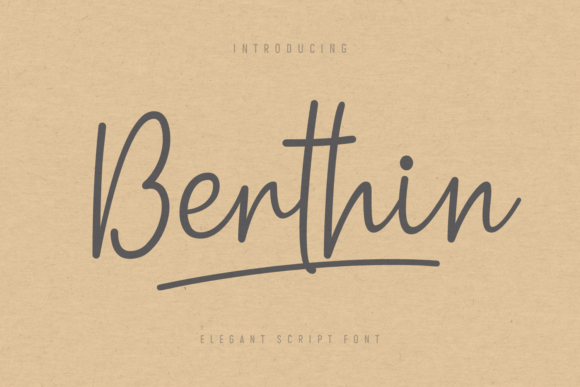 Berthin: An Elegant Script Font for Small Business Branding
