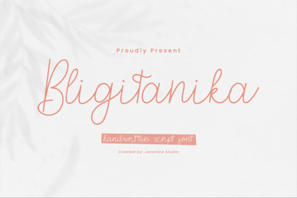 Bligitanika: A Script Handwritten Font for Authentic Branding