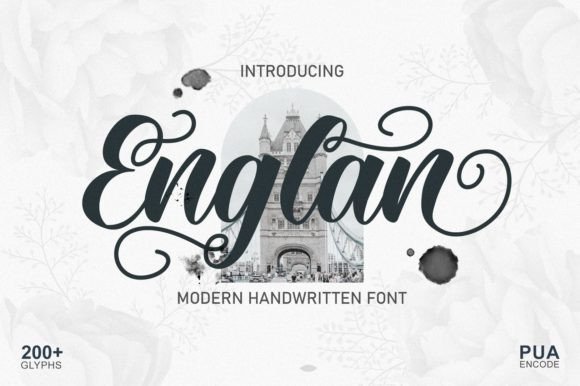 Englan: A Modern Romantic Script Font for Elegant Branding