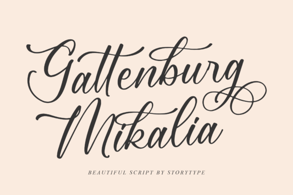 Gattenburg Mikalia Script Font for Elegant Handmade Brands
