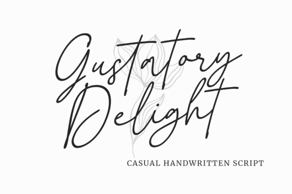 Gustatory Delight Font for Elegant Script Handwritten Design