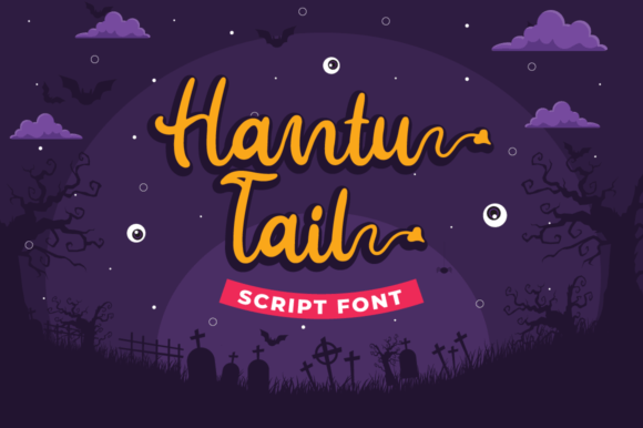 Hantu Tail Script Handwritten Font for Digital Design