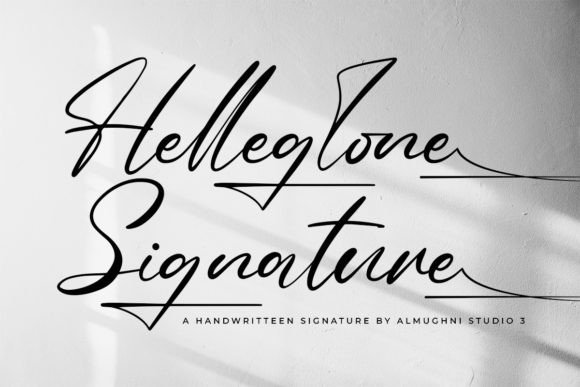 Helleglone Signature: A Premium Script Handwritten Font for Digital Branding
