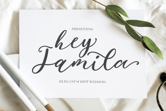 Hey Jamila: A Modern Calligraphy Script Font for Small Business Branding