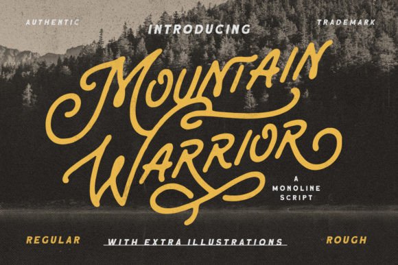 Mountain Warrior Font: Retro Monoline Script for Digital Branding