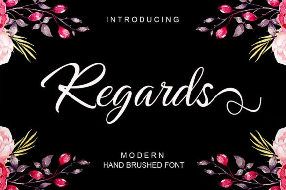 Regards Script Font for Handmade & Wedding Design