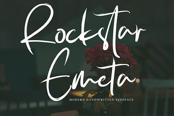 Rockstar Emeta: A Modern Script Handwritten Font for Real Branding
