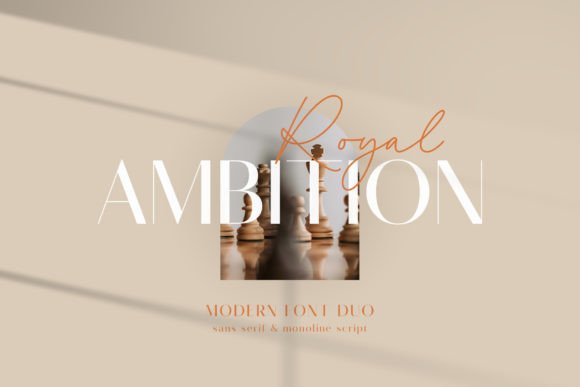 Royal Ambition Duo: A Script Handwritten Font Pair for Chic Brand Identity