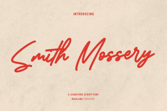 Smith Mossery: A Modern Signature Script Font for Small Business Branding